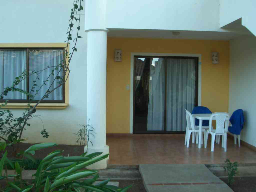 The sliding glass door was the only entrance to our unit.