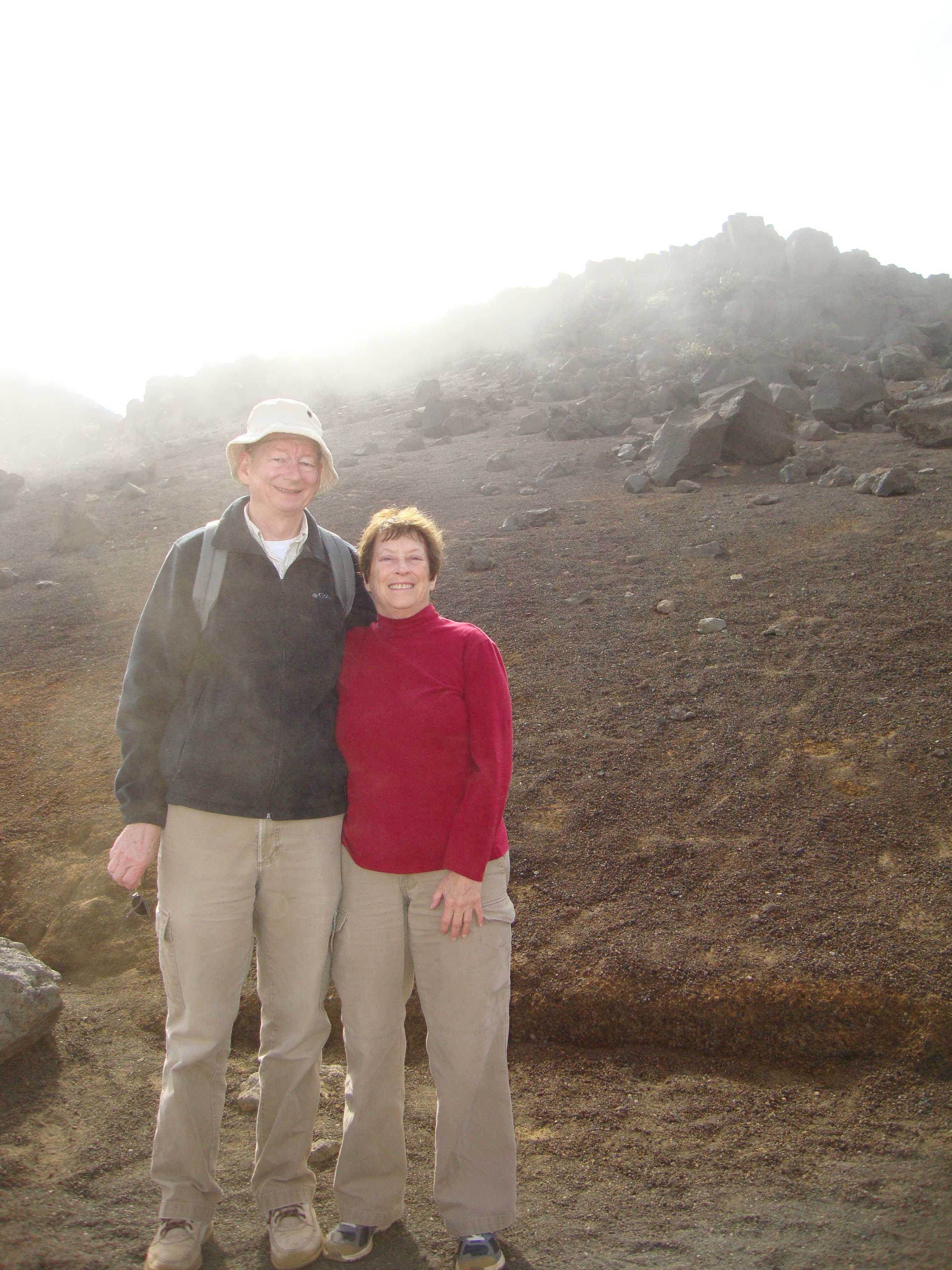 After lunch, we hiked down into the clouds, but we didn't go very far.