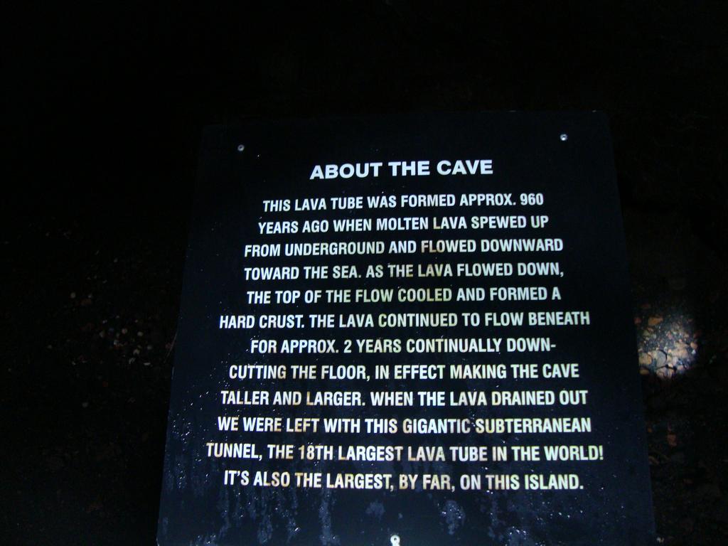 Also along the way to Hana was a lava tube cave! We hiked for about a quarter of a mile deep inside the dark cave.