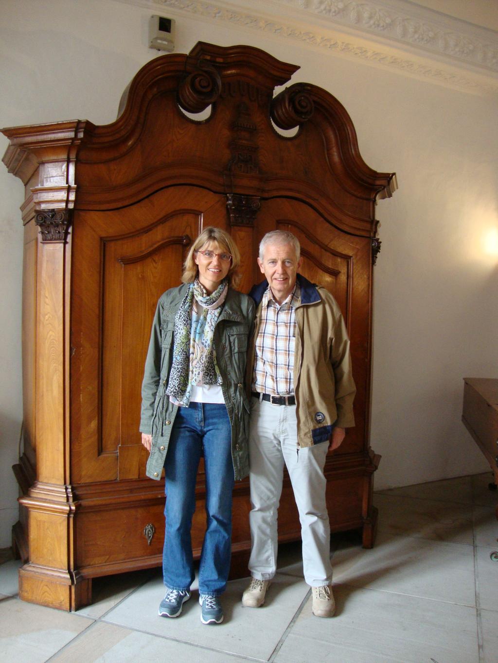 Beatrix and Peter in the Music museum.