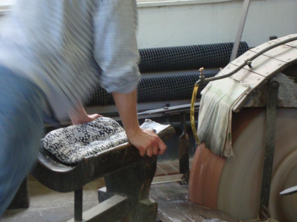 Here the stone is about to be polished.
