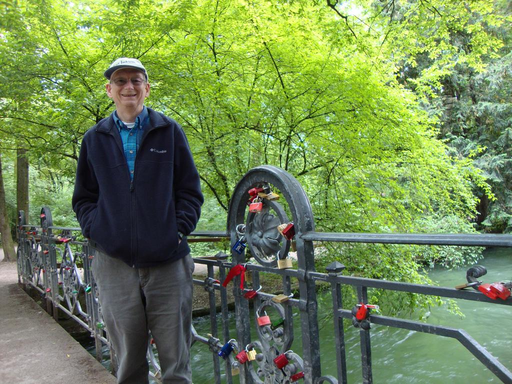 We weren't sure what was going on with this bridge covered in hundreds of padlocks with names written on them! Maybe a spot for marriage proposals?