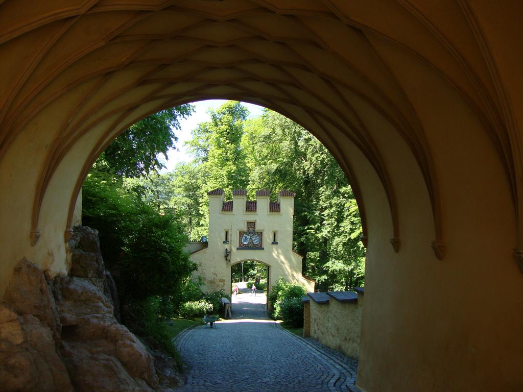 Looking out from the second archway toward the first.