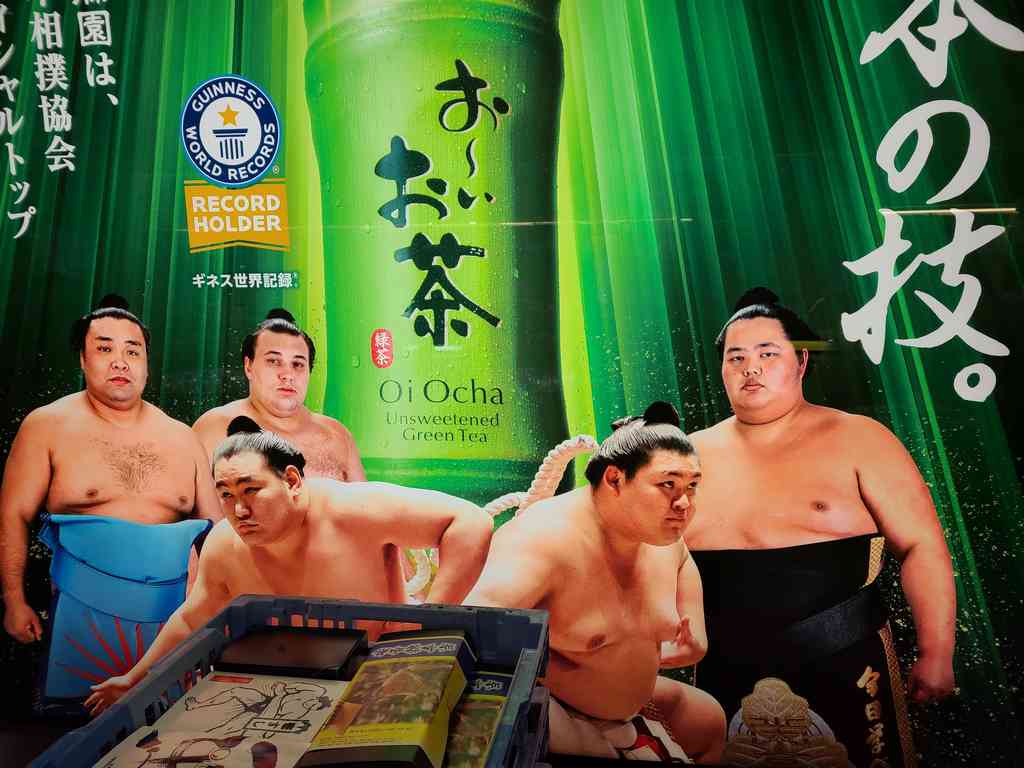You can even buy special tea endorsed by the wrestlers!