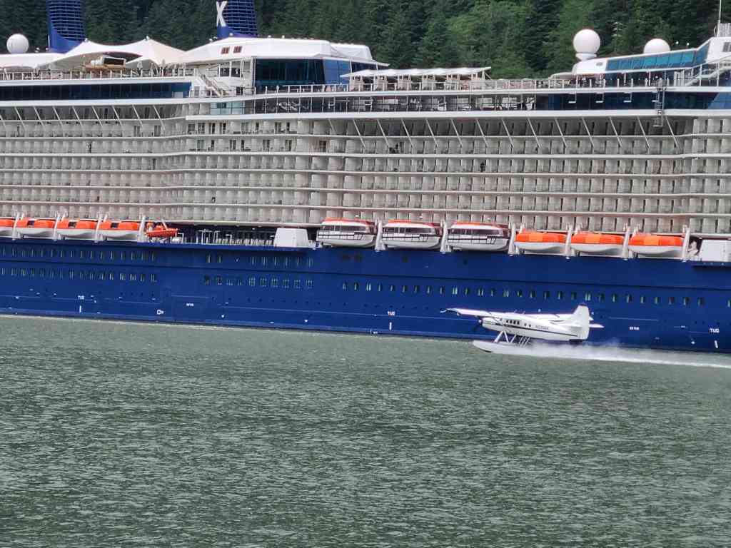 We were delayed returning to the ship by a landing aircraft.